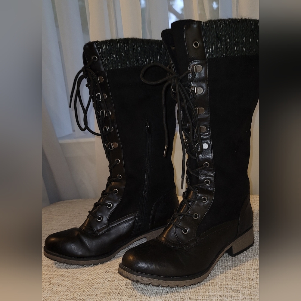 WMS Lace-up Boots, Black size 7.5
